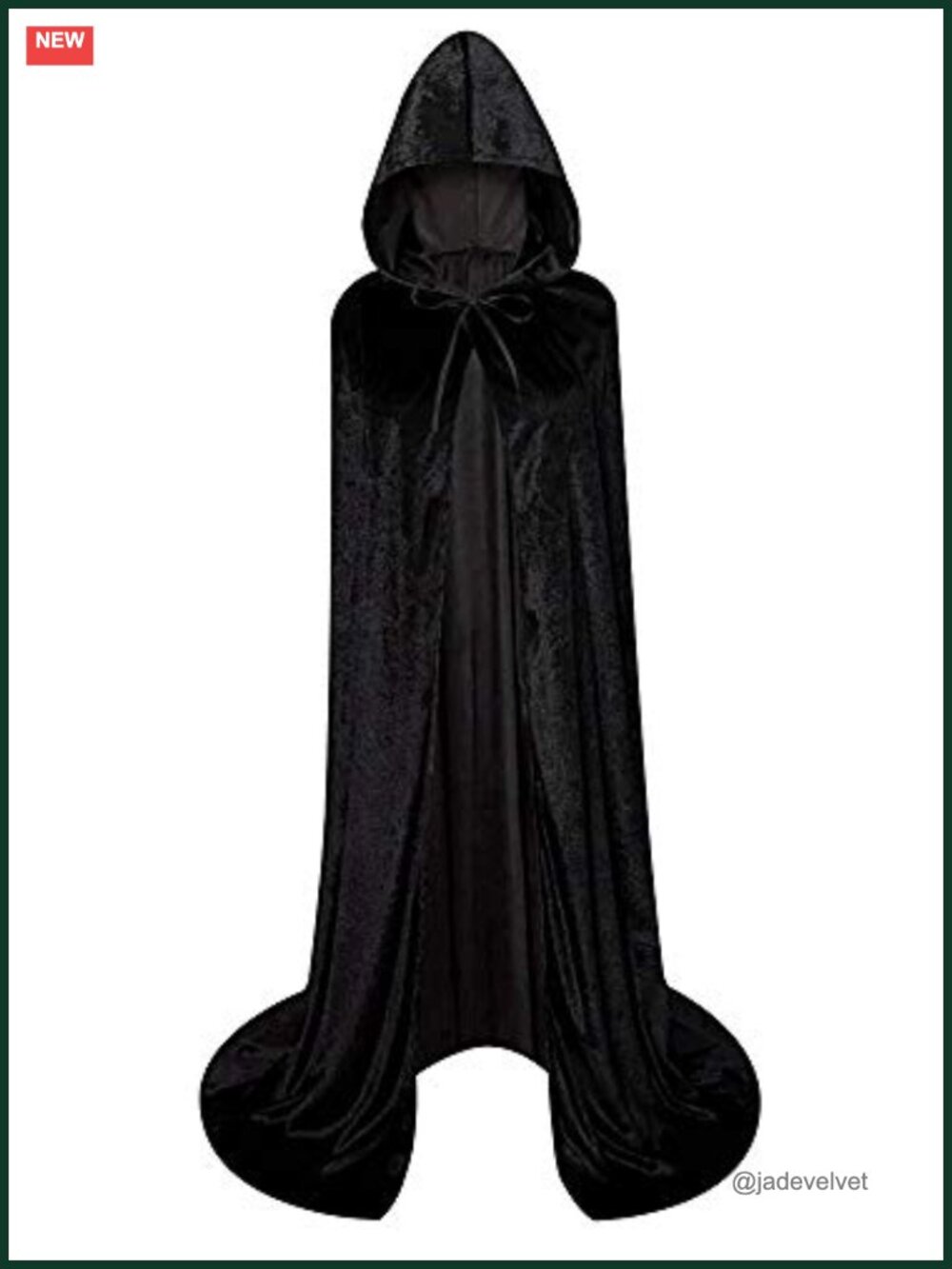 Unisex Full Length Hooded Robe Cloak Velvet Cape Cosplay Costume
